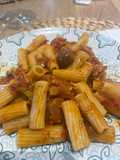 Macarrones con Chorizo y calçots