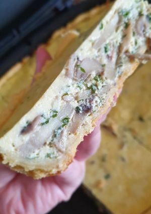 Foto resep Mushroom & parsley quiche - happycall pan
