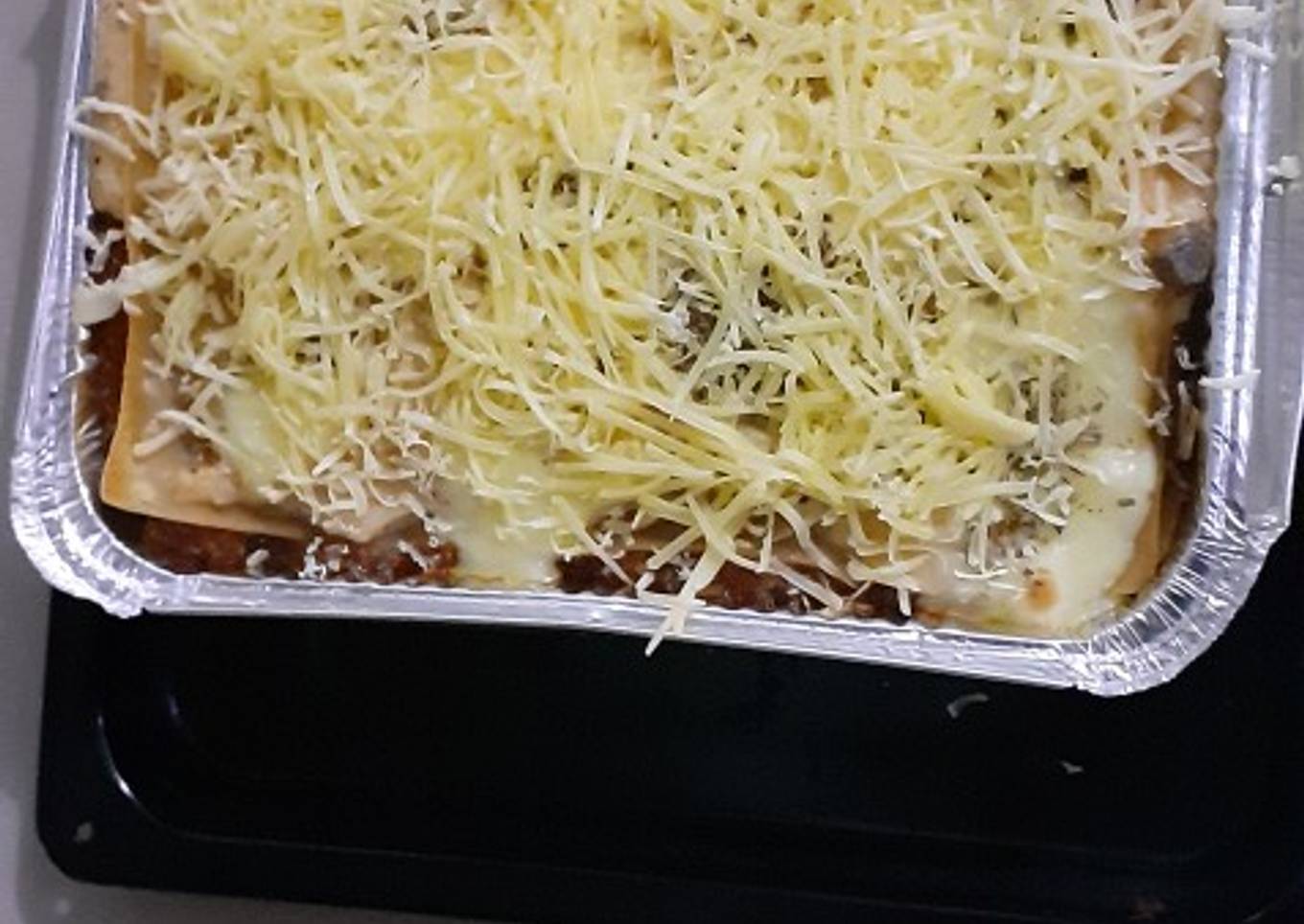Lasagna beef melted