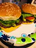 Homemade cheeseburgers with a Latin twist
