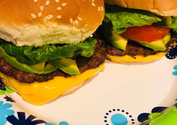 Homemade cheeseburgers with a Latin twist