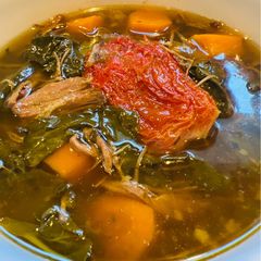 A picture of Crockpot Chuck Roast Soup.