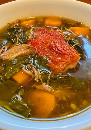 A picture of Crockpot Chuck Roast Soup.