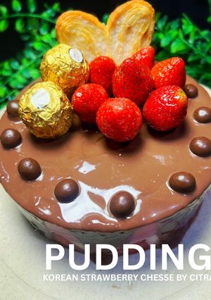 Foto resep Pudding Korean Strawberry Cheese