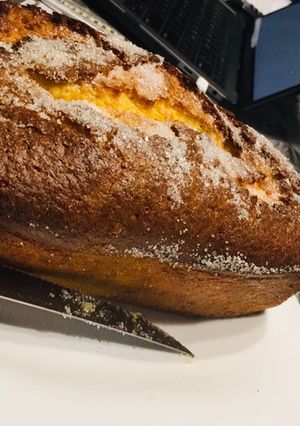 Una foto de Budín de mandarinas 🍊🍊