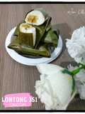 Lontong Isi Oncom dan Sambal Kacang