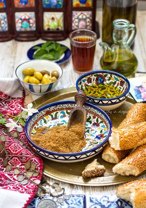 صورة لوصفة الدقة الفلسطينية