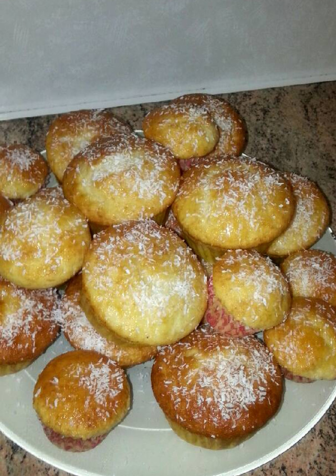 Una foto de Muffins de nata y coco