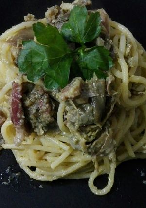 Foto di Carbonara di carciofi