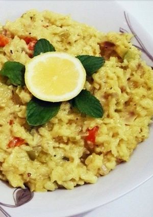 صورة لوصفة ريزوتو إيطالي بالخضار