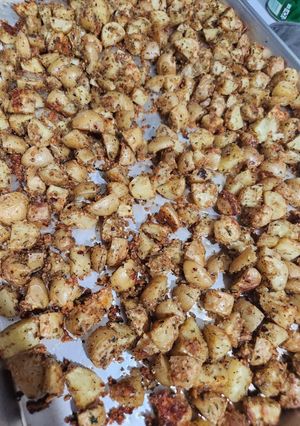 A picture of Roasted Parmesan Potatoes.