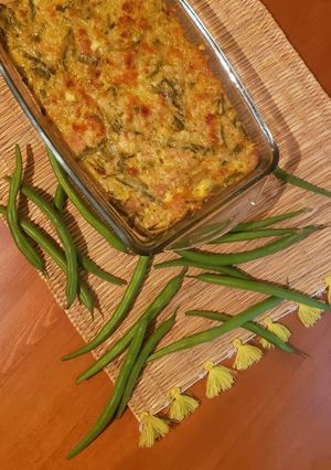 Une photo de Gratin d'haricots verts