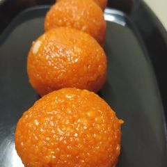 A picture of Motichoor ladoo recipe.