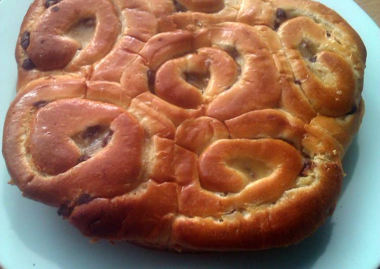 Recipe of Super Quick Homemade Vickys Chocolate Chip Brioche-Style Crown, Dairy, Egg &amp; Soy-Free