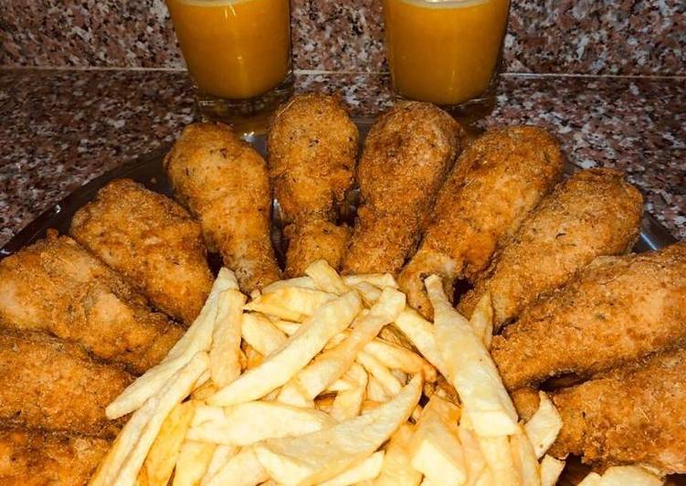 الفراخ المقرمشة في البيت 😋🍗🍗🍗