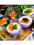 Orange jello Strawberry trifle