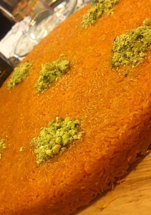A picture of Nabulsi Kunafa.