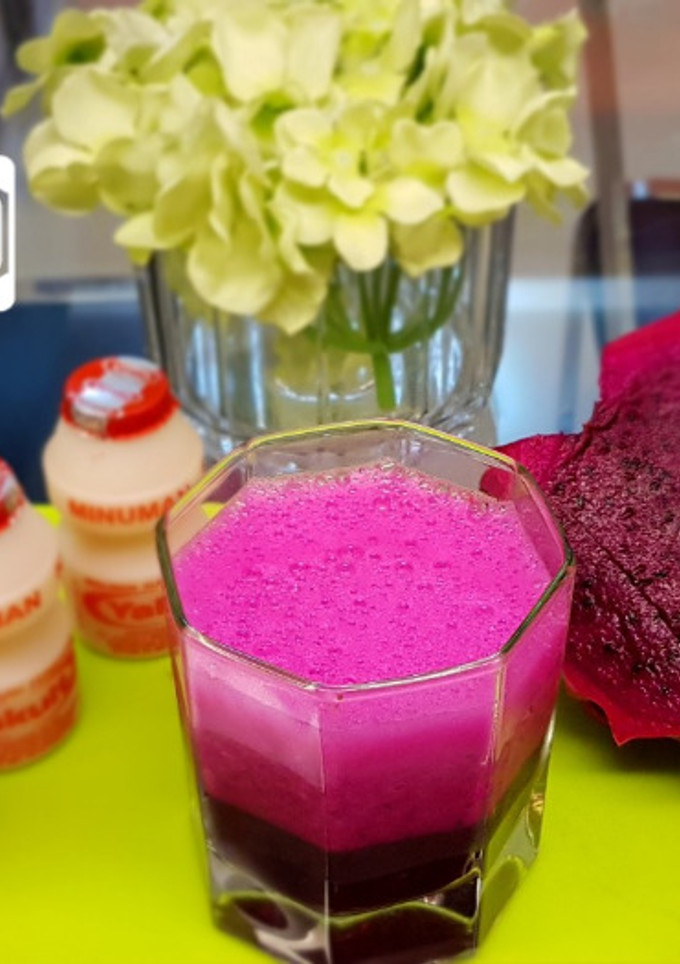 Foto resep Jus Buah Naga Yakult