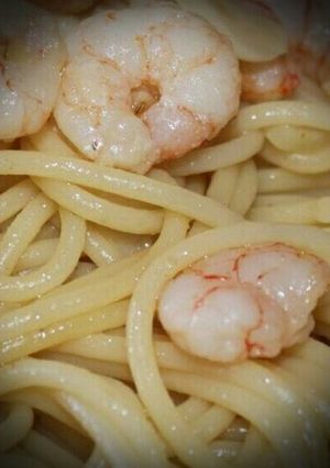 Foto principal de Falsas gulas al ajillo (espaguetis)