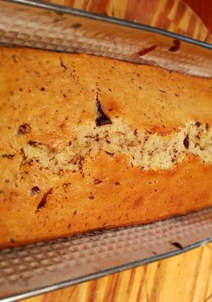 Una foto de Budín de vainilla con chips de chocolate