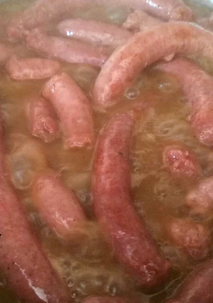 Una foto de Salchichas al vino