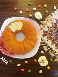 عکسی از دستور کیک سیب پنبه ای