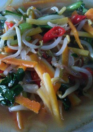 Foto resep Tumis toge, wortel, casim