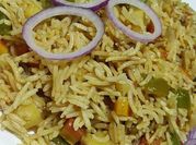 A picture of aloo matar pulao