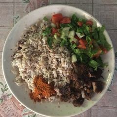 A picture of Rice n beans (garau garau).