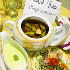 A picture of Shahi achar gosht.