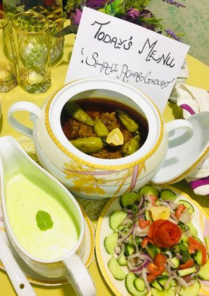 A picture of Shahi achar gosht.