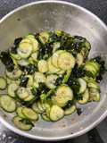 Cucumber wakame seaweed salad