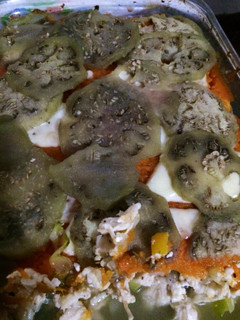 Una foto de Lasaña de verduras con pollo