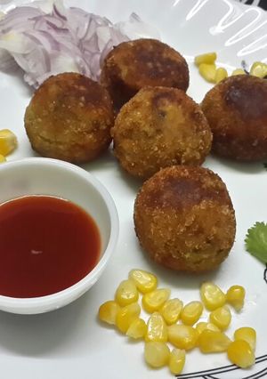 A picture of Potato Corn Cheese Balls.