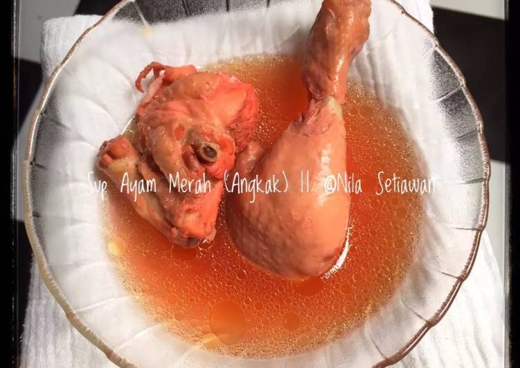 Resep Sup Ayam Merah (Angkak),,, simple &amp; enak Anti Gagal