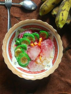 Foto resep Es pisang ijo