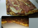 Pizza sin harina con muzzarella y panceta !! 😋