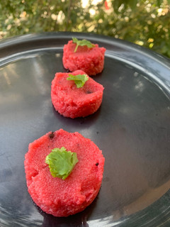 A picture of Beetroot Rava upma.
