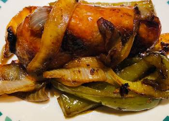 Unique Cuisine Caramelized Onions  and Green Pepper Very Delicious