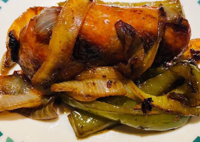 Recipe of Delicious Caramelized Onions 🧅 and Green Pepper