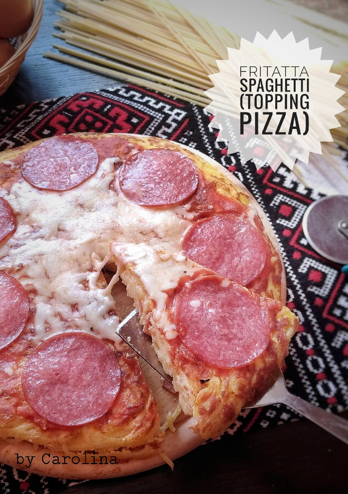 Foto resep Fritatta Spaghetti (Topping Pizza)