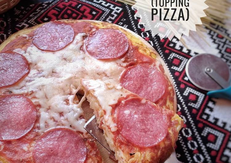 Cara Gampang Menyiapkan Fritatta Spaghetti (Topping Pizza), Menggugah Selera