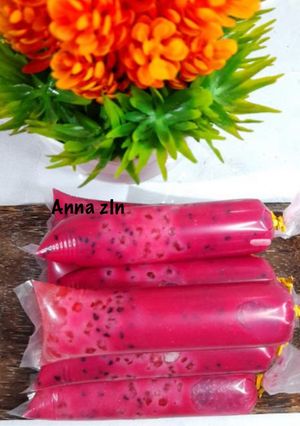 Foto resep Es lilin buah naga