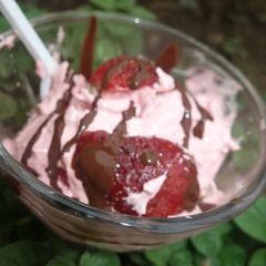 A picture of Strawberry ice cream.