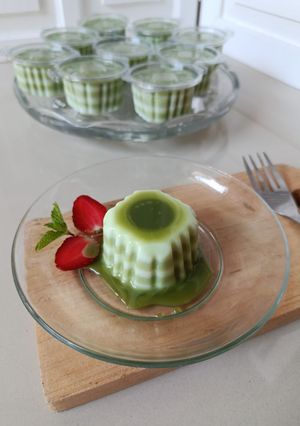 Foto resep Puding Matcha Latte