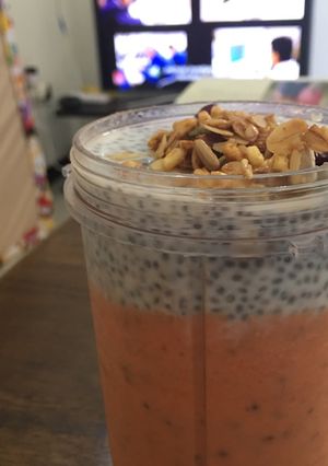 Foto resep Papaya Yogurt Chia Pudding