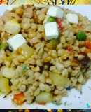 Guiso de trigo a la jardinera (CON POLLO) saludable