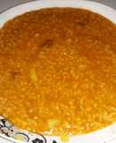 Arroz, papa, alverjas "Majadito casero"