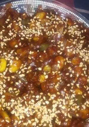 হানি চিলি স্যুইট কর্ন (honey chili sweet corn) রেসিপির প্রধান ছবি