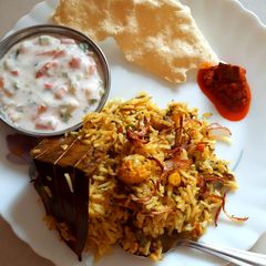 A picture of Veg biryani.